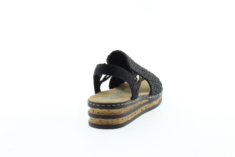 RIEKER Sandaal Zwart Dames (62941-00 - ) - Schoenen Slaets