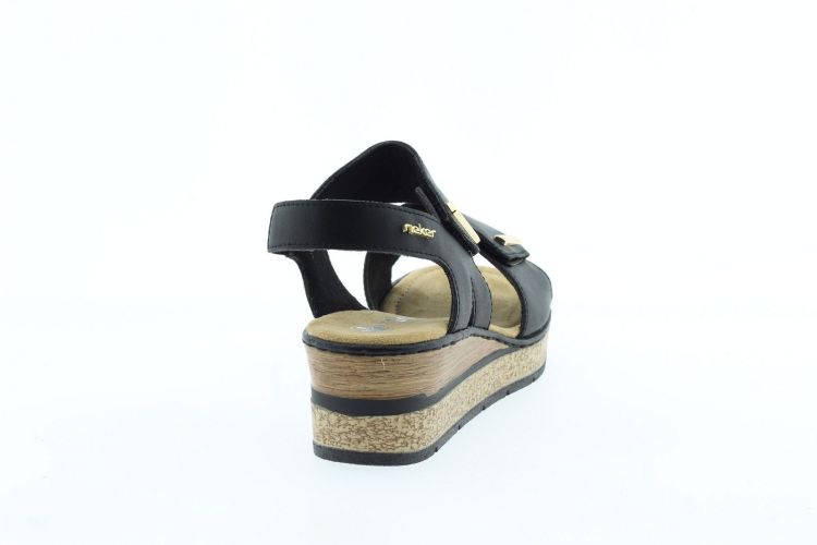 RIEKER Sandaal Zwart Dames (63781-00 - ) - Schoenen Slaets
